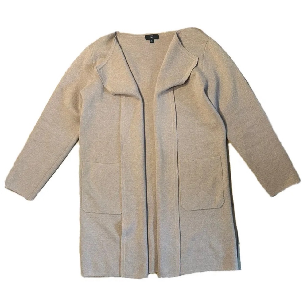 J. Crew Juliette Collarless Sweater Blazer in Heather Khaki Size medium - Picture 2 of 5